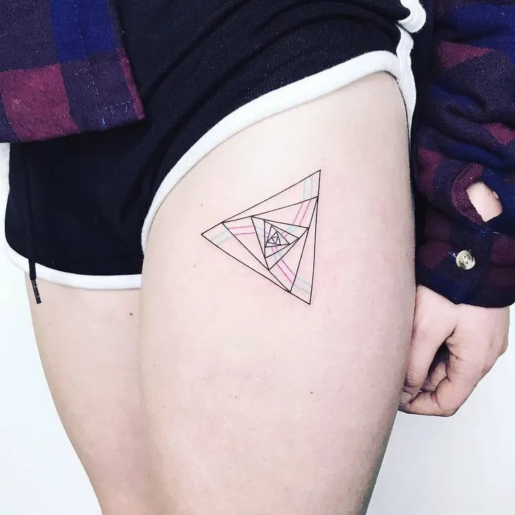 Triangles Tattoo by Laura Martinez