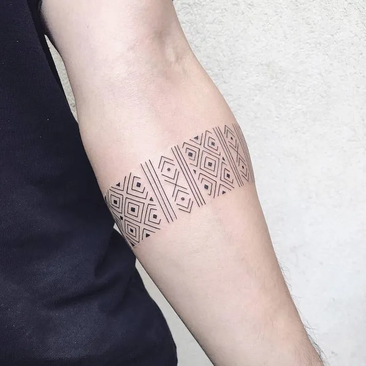 Geometric Armband Tattoo by Laura Martinez