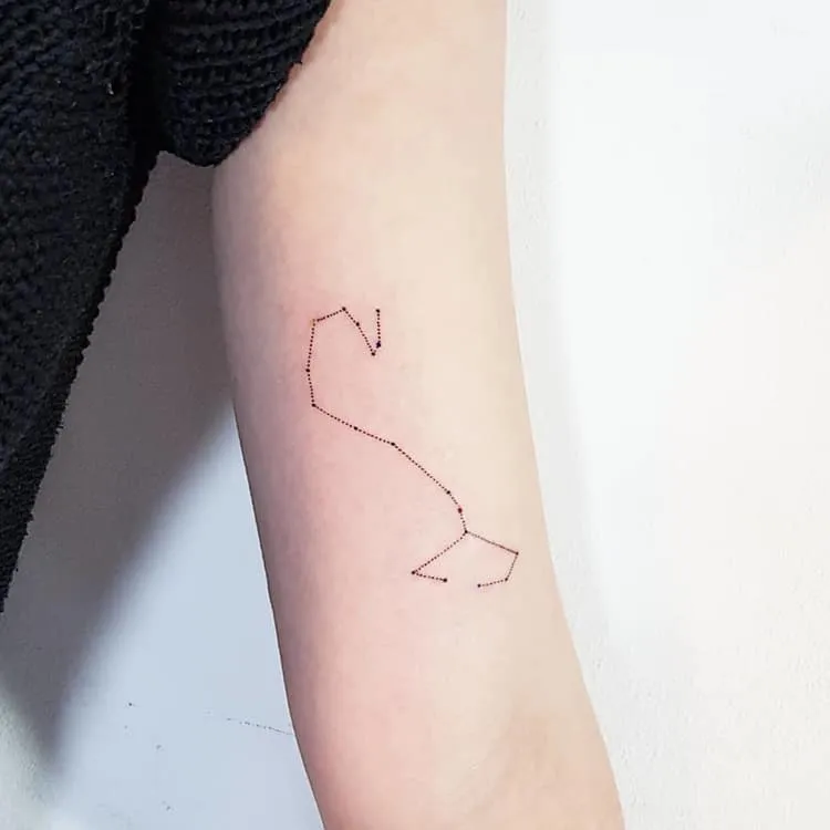 Dotwork Scorpio Constellation Tattoo by leehumphs_tattooer