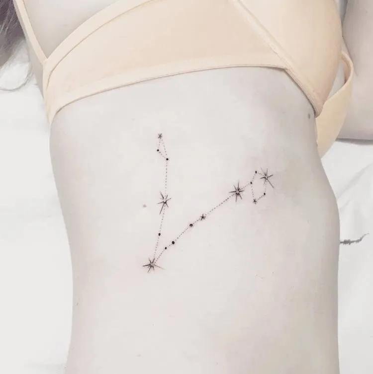Dotwork Pisces Constellation Tattoo by ana_intheskywithdiamonds