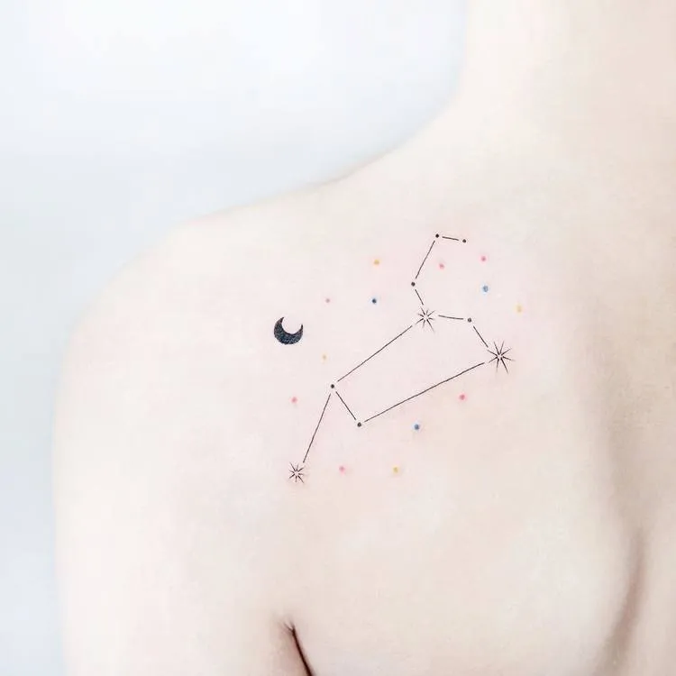 Leo Constellation Tattoo by tattooist_ida