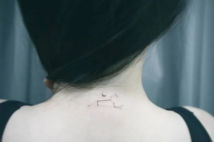 Dotwork /Linework Leo Constellation Tattoo by ___chaehwa___