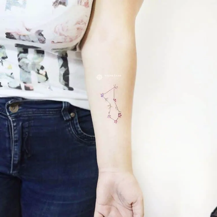 Floral Orion Constellation Tattoo by nachacarotattoo