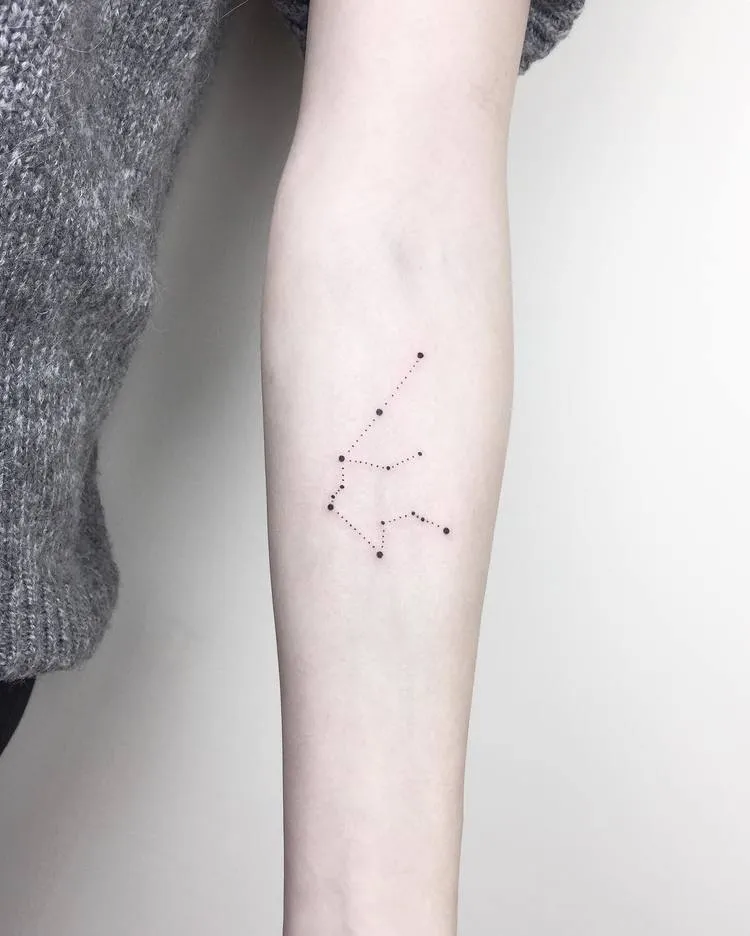 Dotwork Aquarius Constellation Tattoo by cagridurmaz