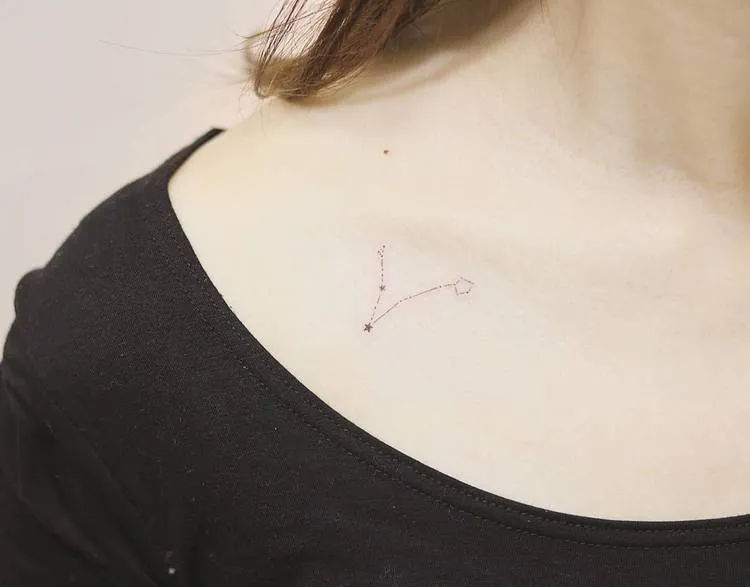 Subtle Pisces Constellation Tattoo by tattooist_ty