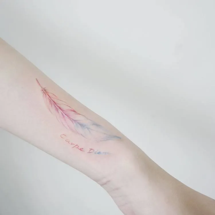 Feather Tattoo by nancyxing_tattoo