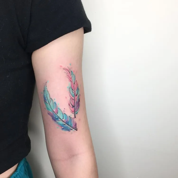 Feather Tattoo by eleven0113