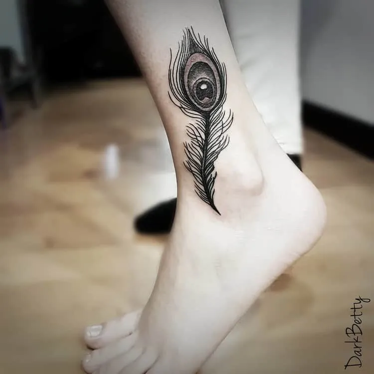 Feather Tattoo by darkbetty.tattoo