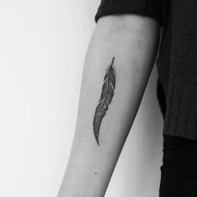 Feather Tattoo by wherethefuckisconnor