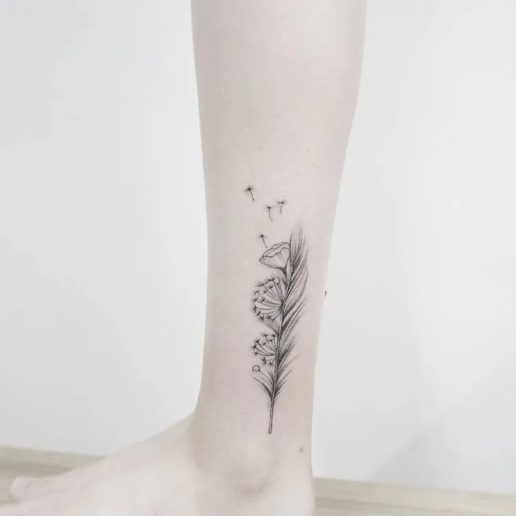 Feather Tattoo by nancyxing_tattoo