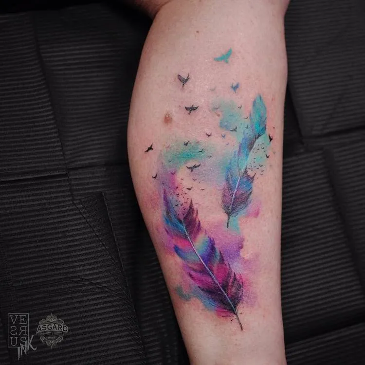 Feather Tattoo by versusink