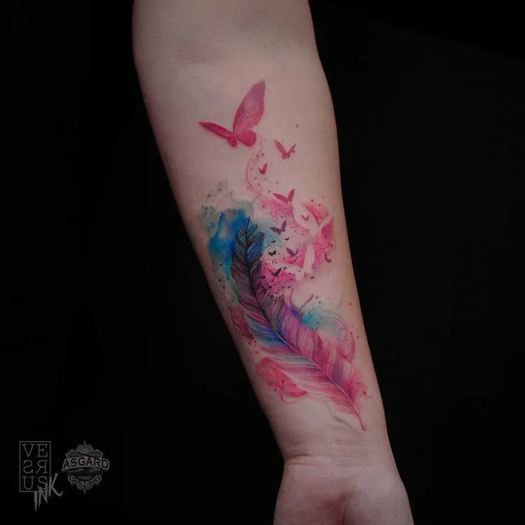 Feather Tattoo by versusink