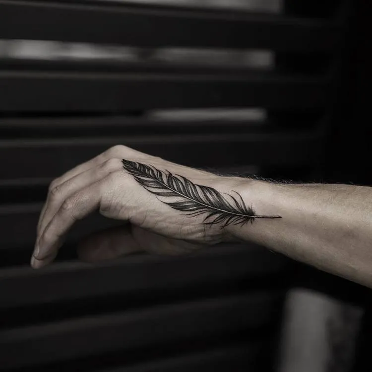 Feather Tattoo by oscarakermo
