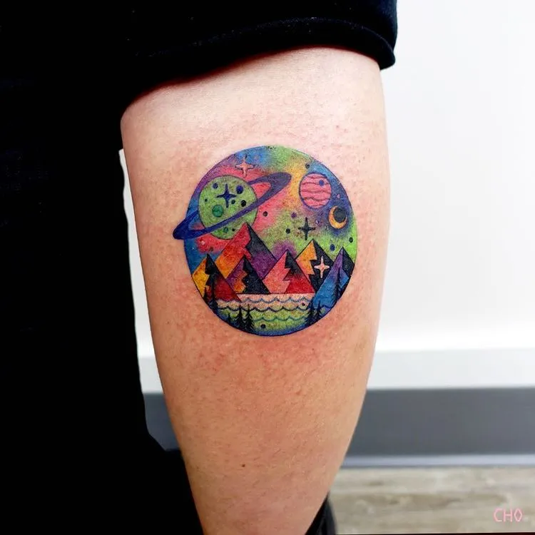 Planet Tattoo by Chotattooer