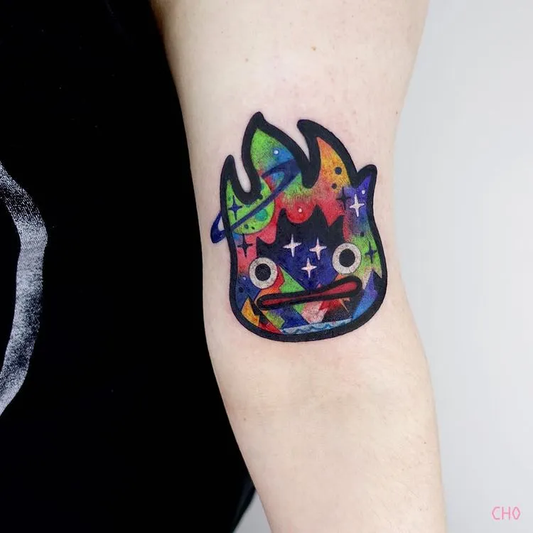 Space Calcifer Tattoo by Chotattooer