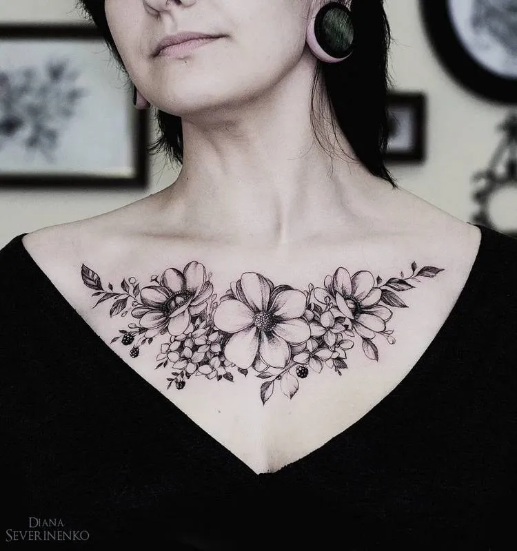 Anemone Tattoo by dianaseverinenko