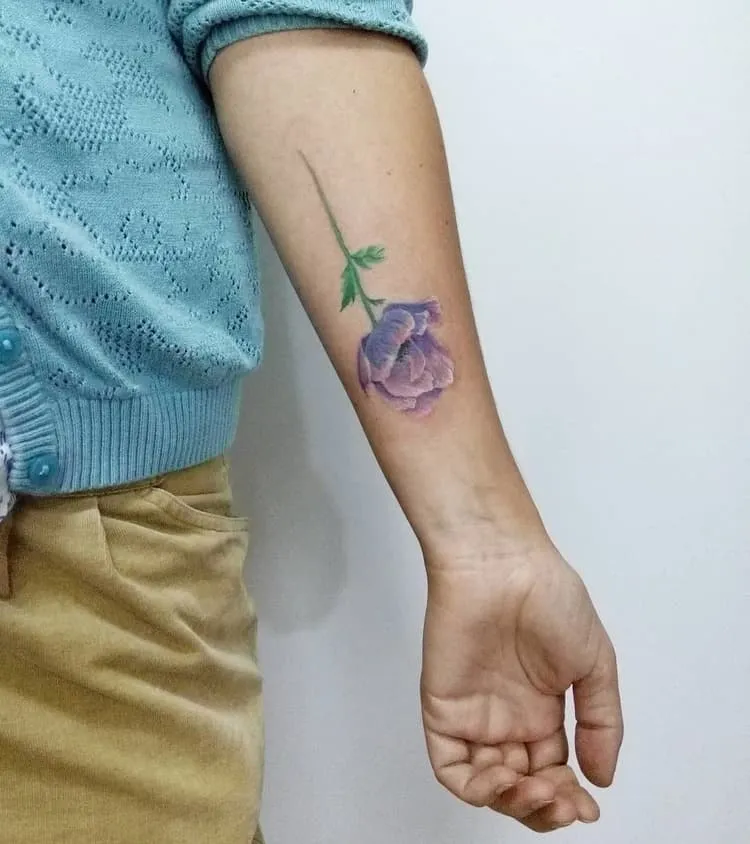 Anemone Tattoo by galya_dyomina