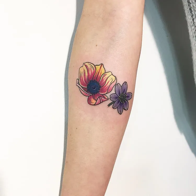Anemone Tattoo by muk.tatouage