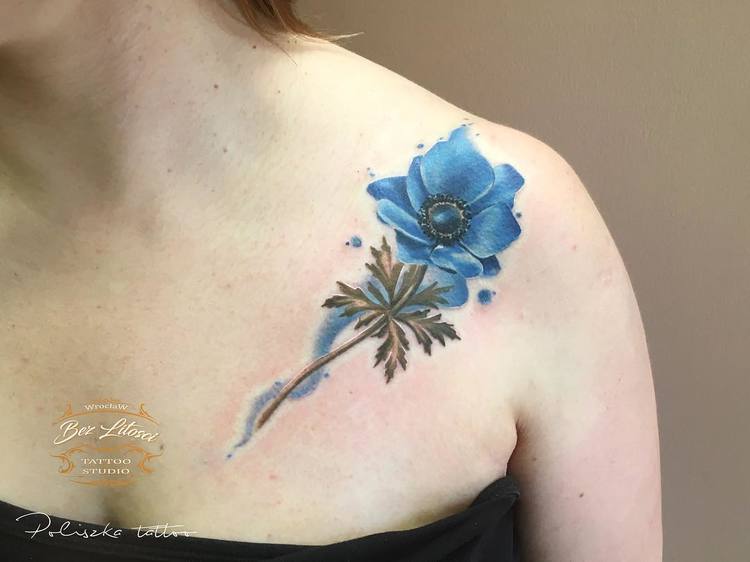 22 Pretty Anemone Tattoo Designs and Ideas