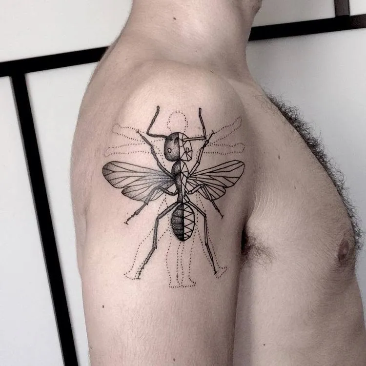 Ant Tattoo by rebecalopeztattoo