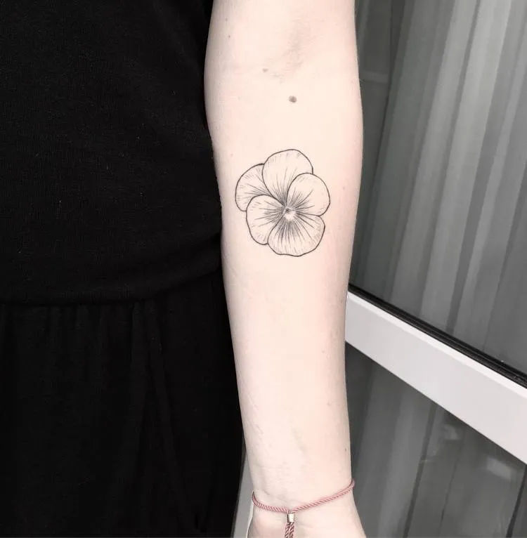 Pansy Tattoo by Mary Tereshchenko