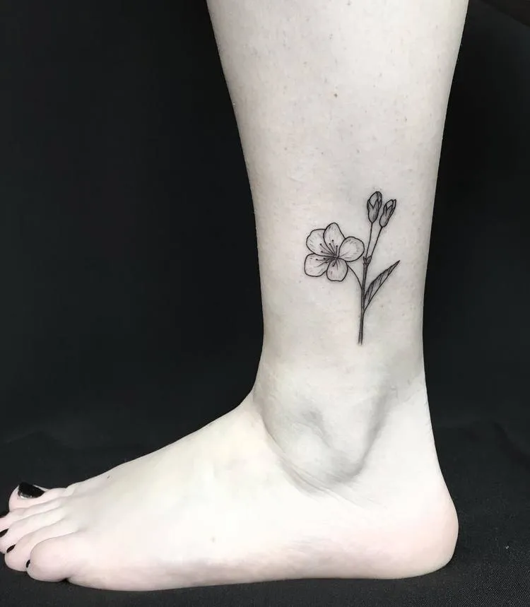 Cherry Flower Tattoo by Mary Tereshchenko