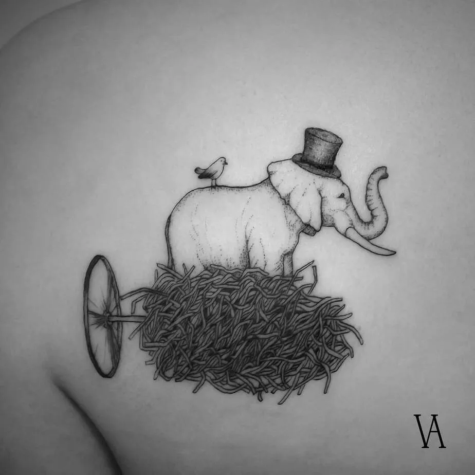 Elephant Tattoo by violeta.arus