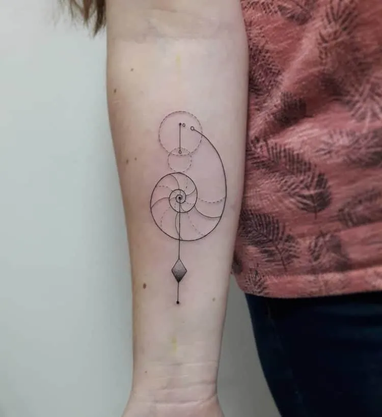 Fibonacci Tattoo by geometria_bizarra