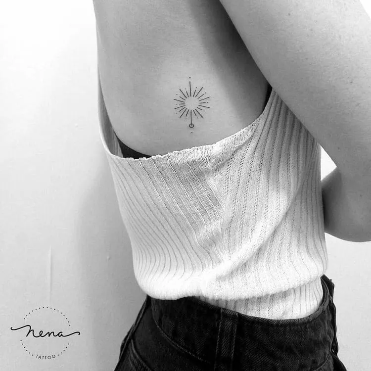 Linework Sun Tattoo by Nena_Tattoo