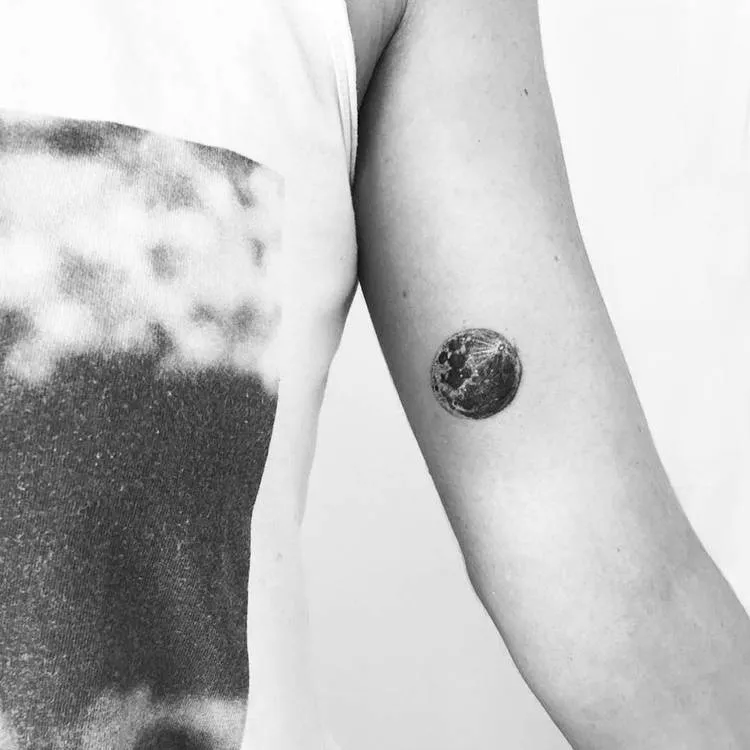 Realistic Moon Tattoo by Nena_Tattoo