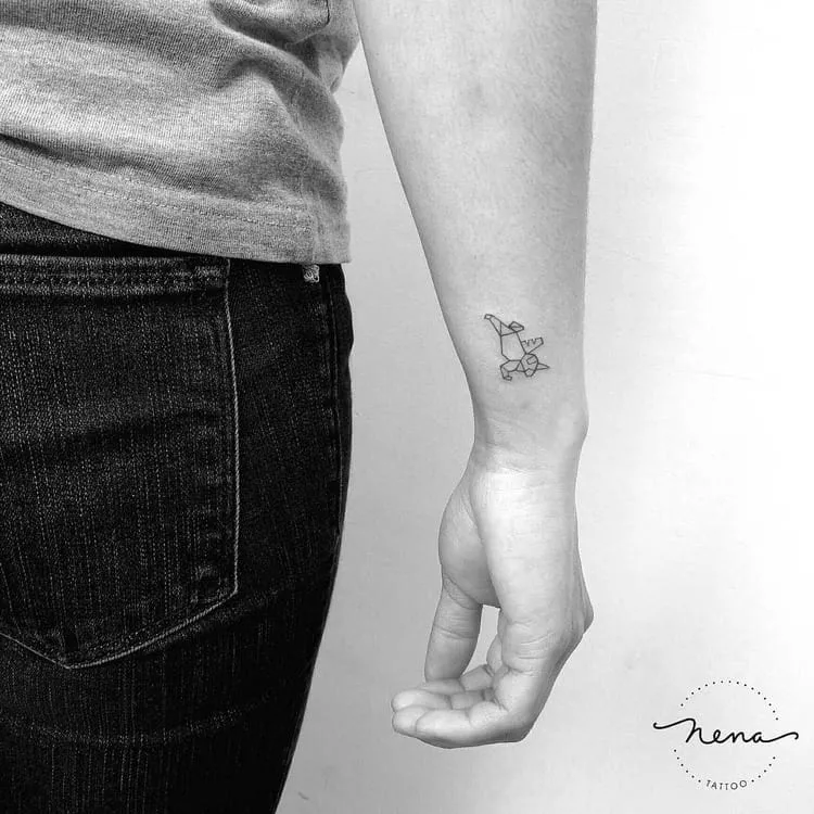 Geometric Unicorn Dog Tattoo by Nena_Tattoo