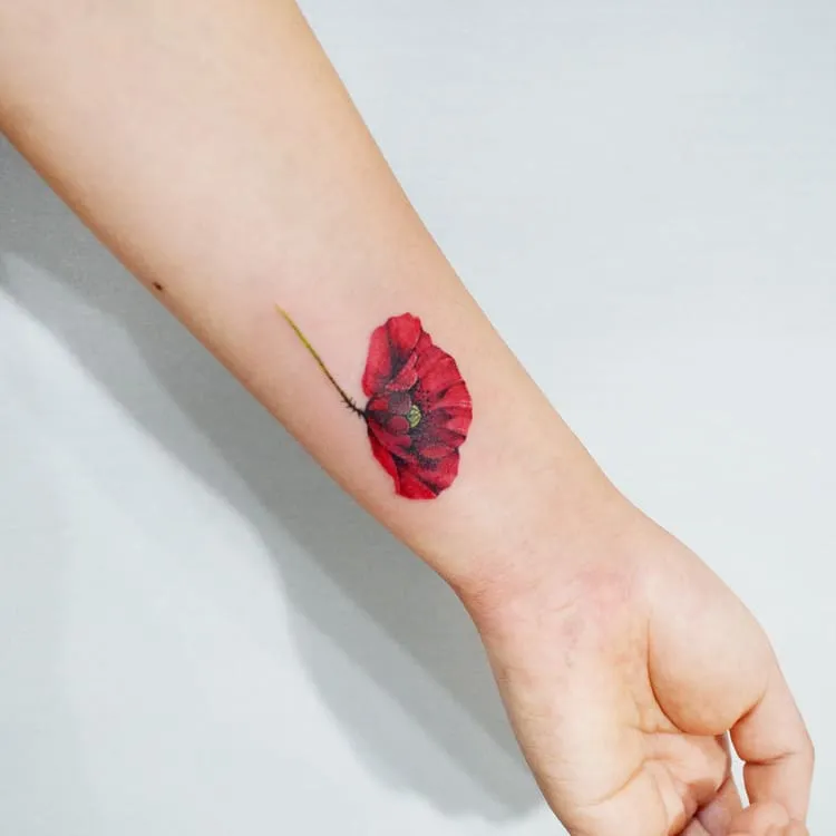 Poppy Tattoo by hwahongtattoo