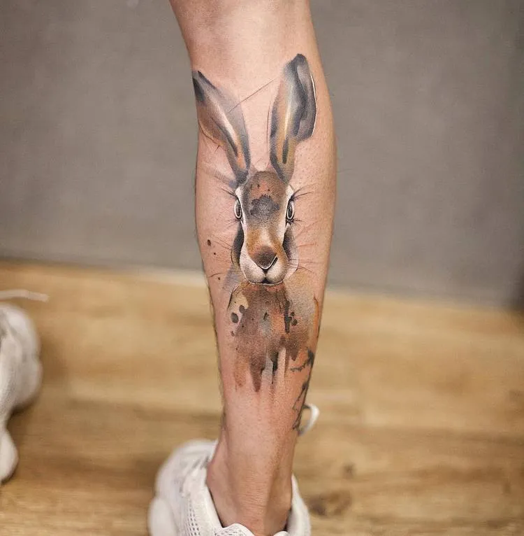 Rabbit Tattoo By Chen Jie