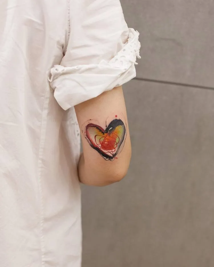 Heart Tattoo By Chen Jie