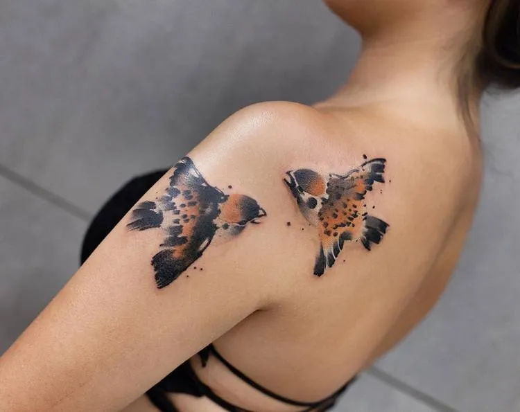 Watercolor Tattoos By Chen Jie