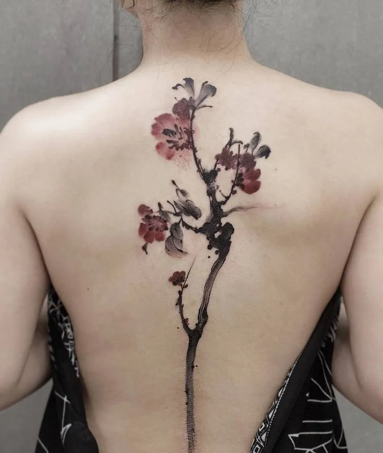 Botanical Tattoo By Chen Jie