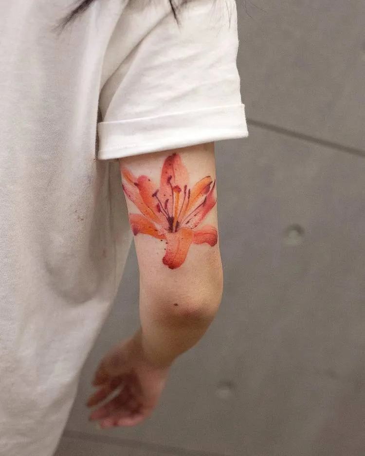 Lily Tattoo By Chen Jie