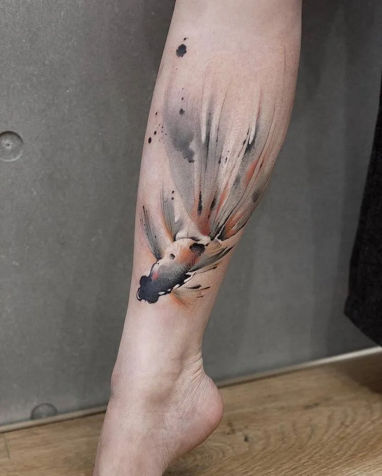 Goldfish Tattoo By Chen Jie