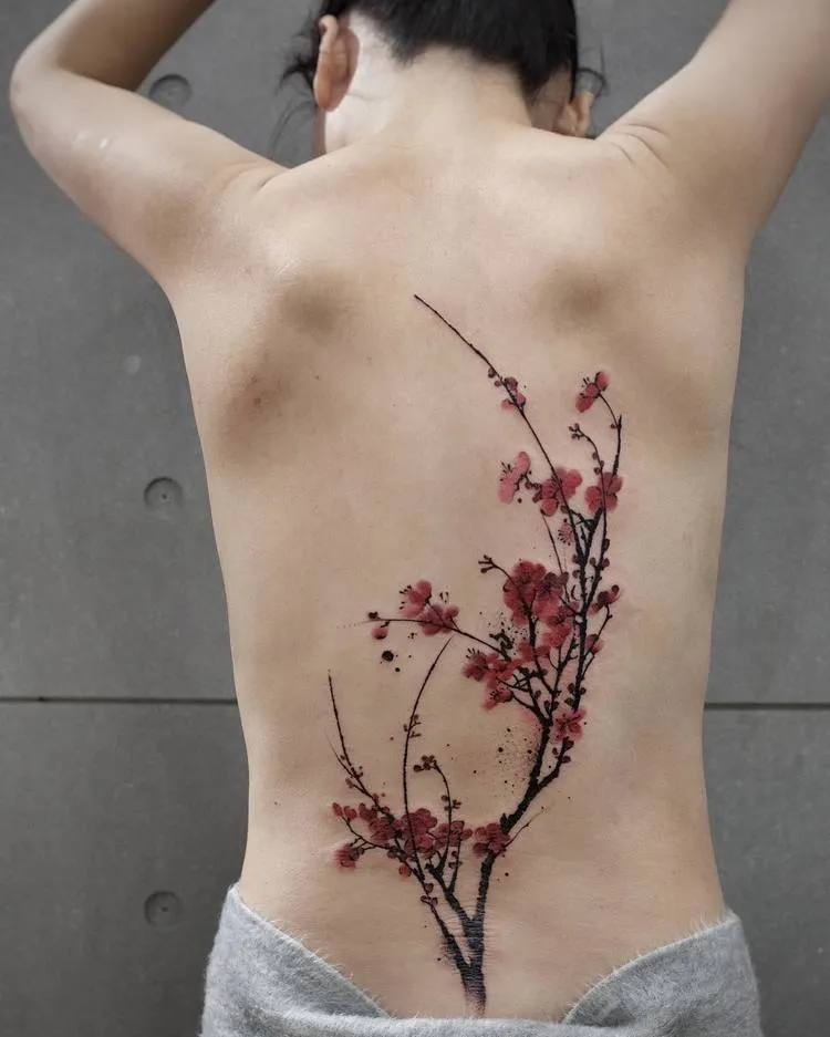 Plum Blossom Tattoo By Chen Jie