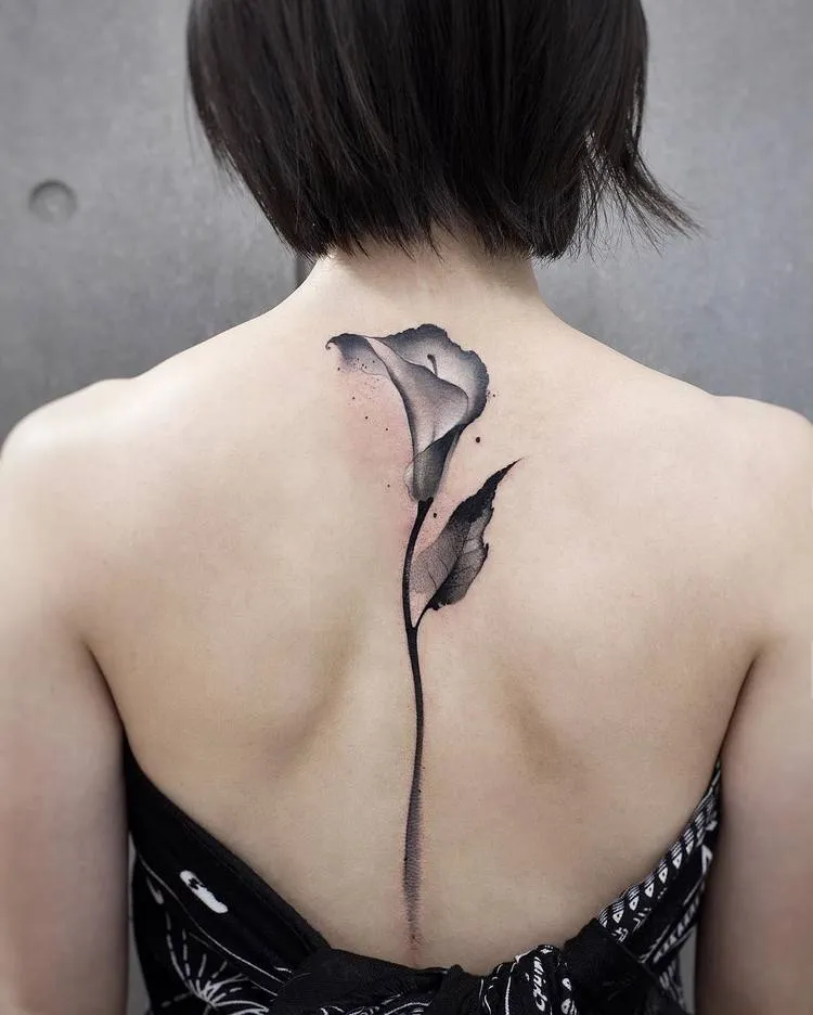 Watercolor Calla Lily Tattoo By Chen Jie