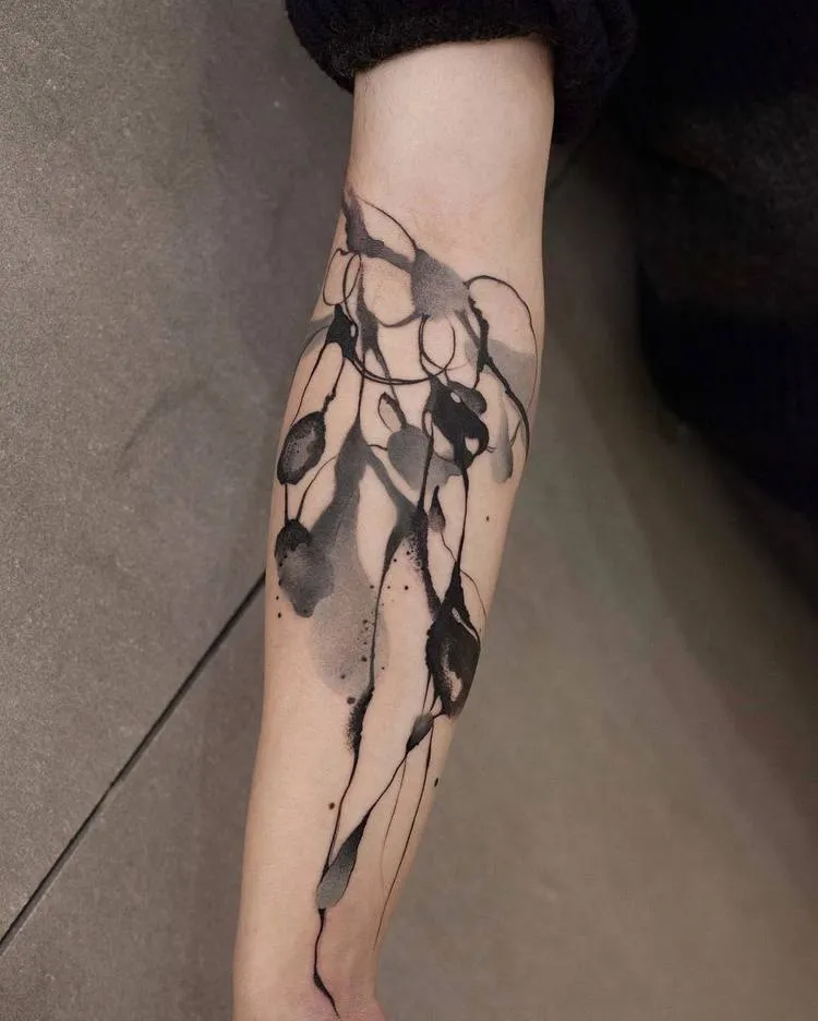 Abstract Watercolor Tattoo By Chen Jie
