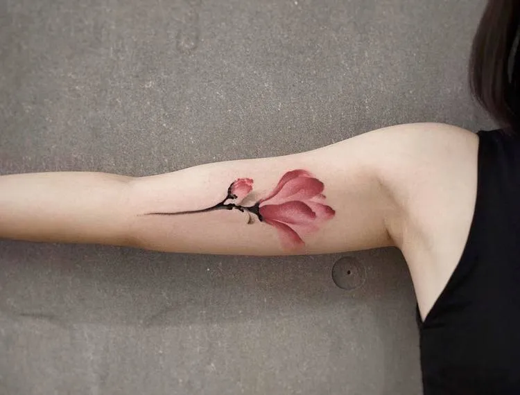 Magnolia Tattoo By Chen Jie