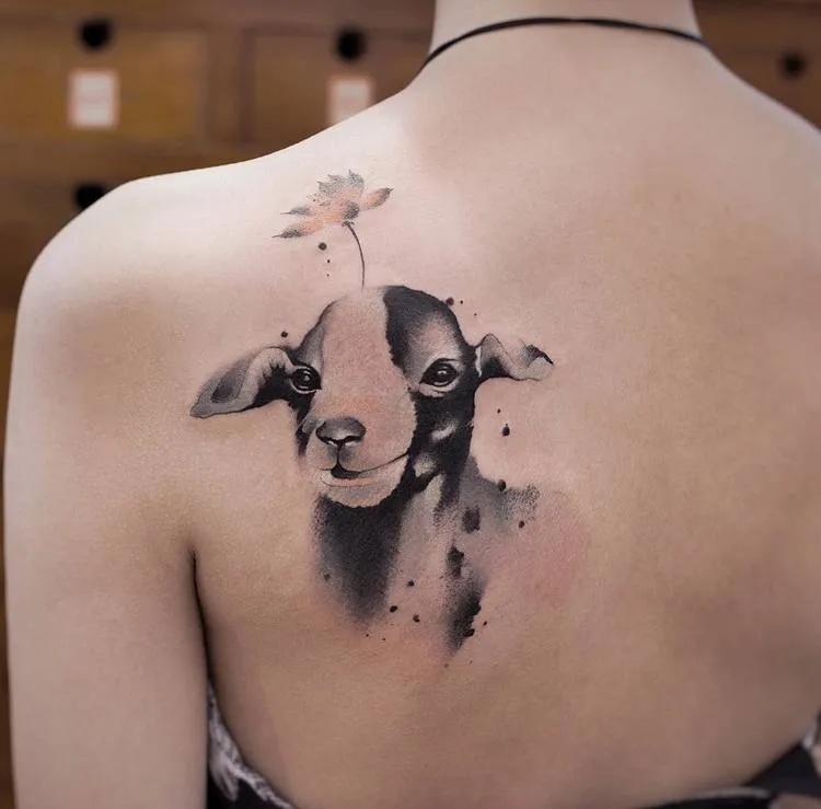 Baby Goat Tattoo By Chen Jie