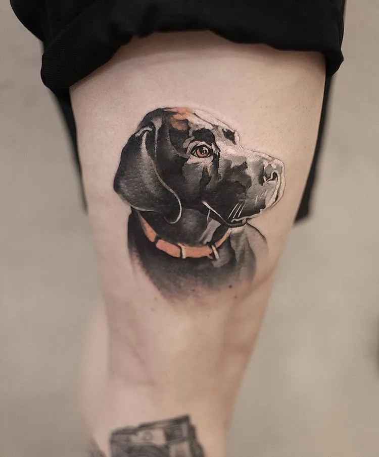 Dog Tattoo By Chen Jie
