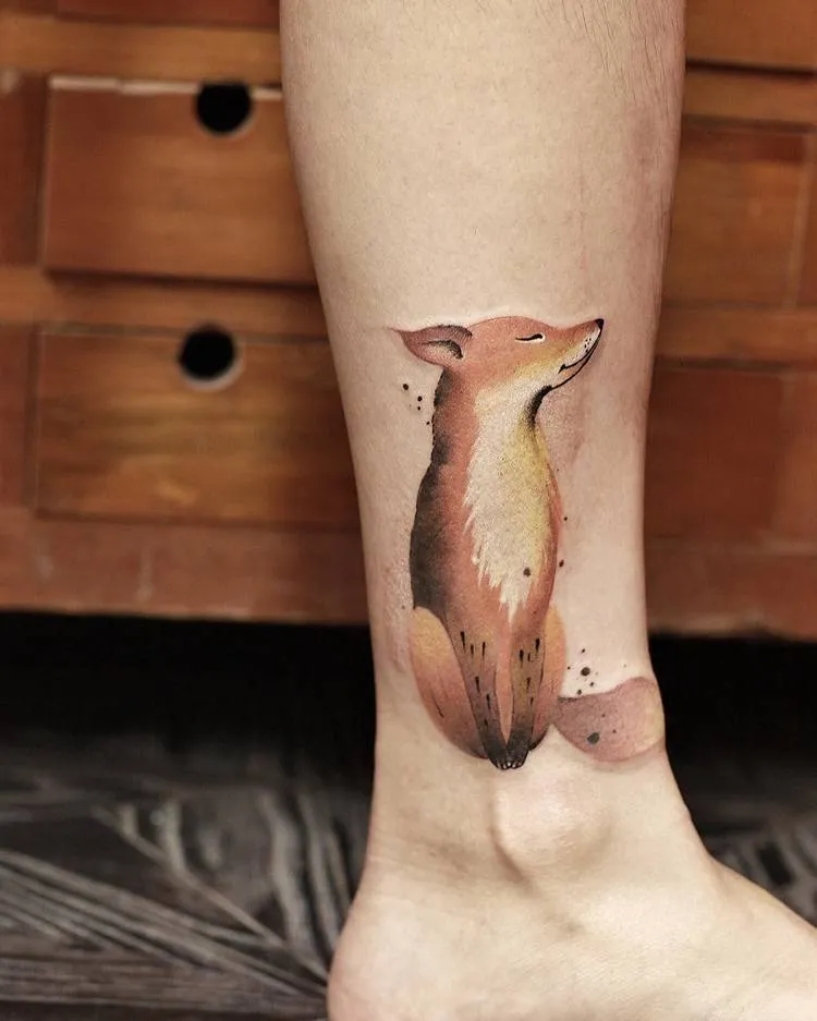 Fox Tattoo By Chen Jie