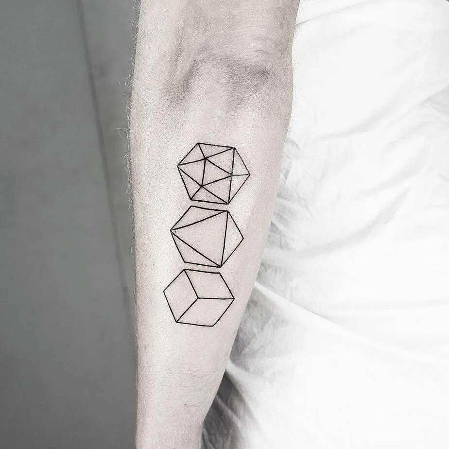 Platonic Solids Tattoos by Malvina Maria Wisniewska