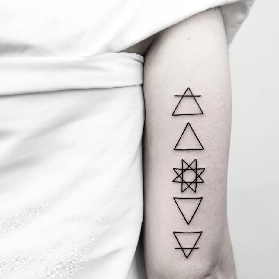 Minimalist Alchemy Symbols Tattoos by Malvina Maria Wisniewska