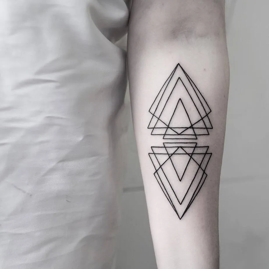 Triangle Composition Tattoo by Malvina Maria Wisniewska