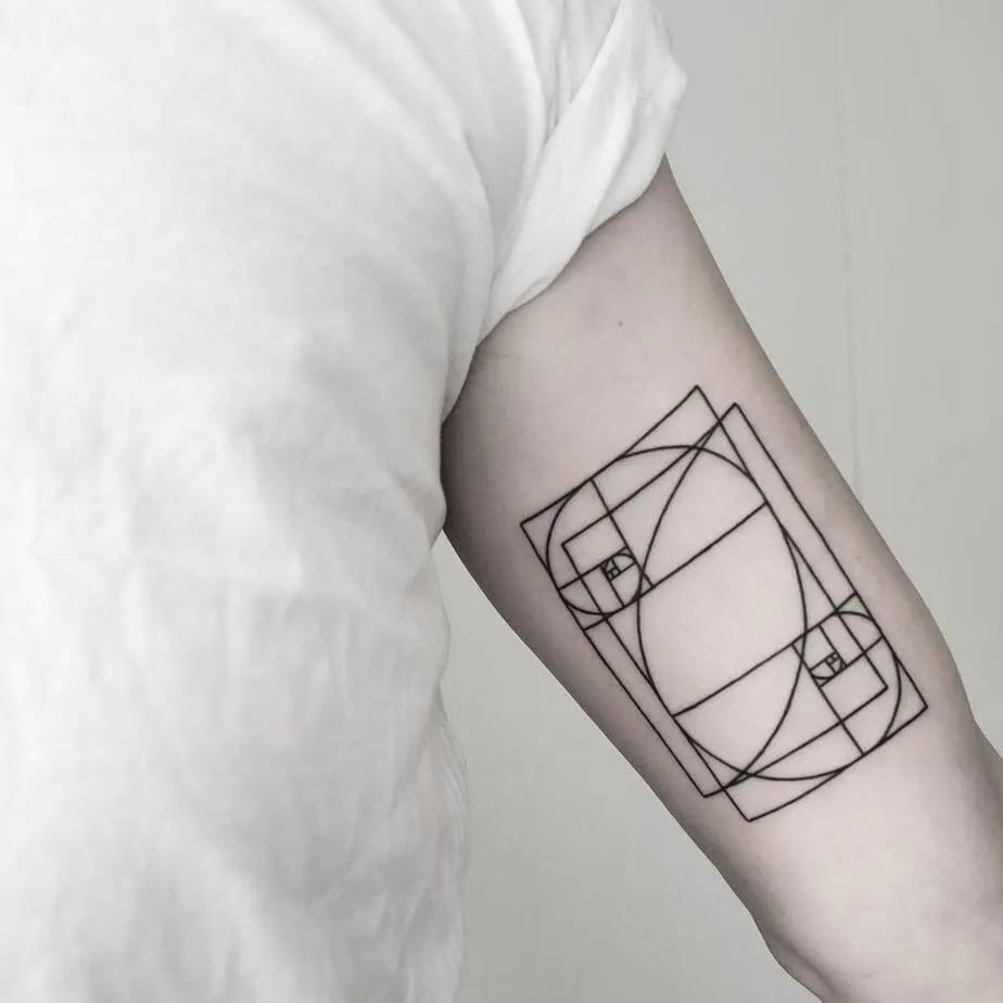 Double Fibonacci Tattoo by Malvina Maria Wisniewska