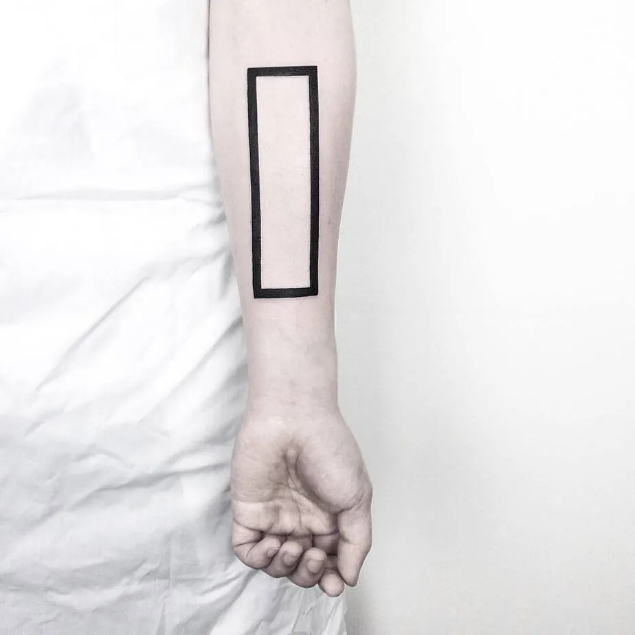Rectangle Tattoo by Malvina Maria Wisniewska